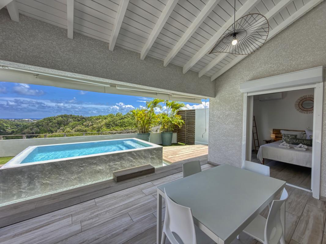 6.Location villa 2 chambres piscine vue mer Le Gosier Guadeloupe